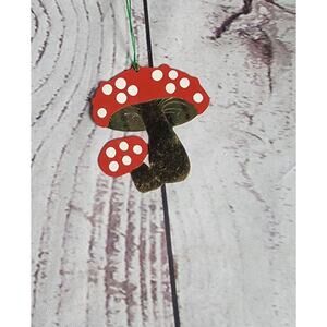 Gold Tone Metal Red Mushroom Ornament Countrycore Garden Core